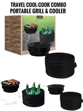 NEW Studio Mercantile All-in-One Travel Cool-Cook Grill Insulated Cooler Combo